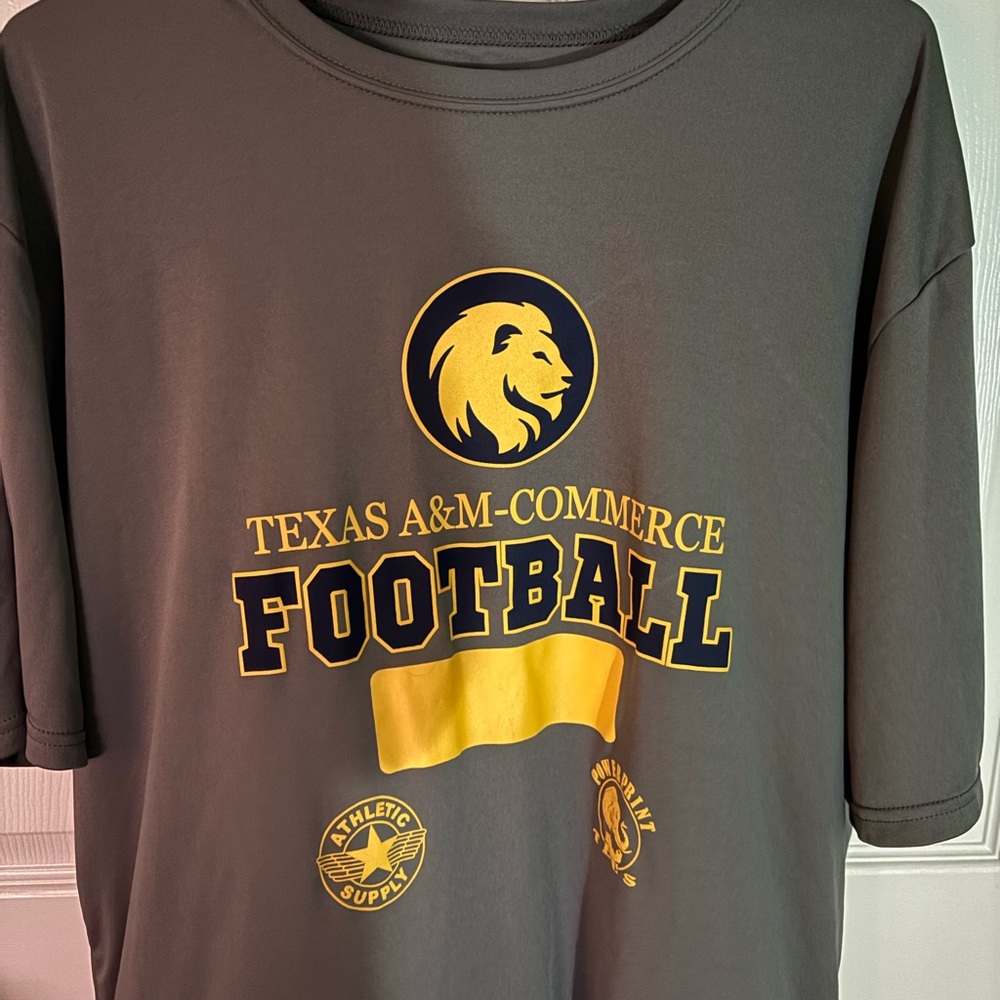 Gray Texas A&M-Commerce Football Tee